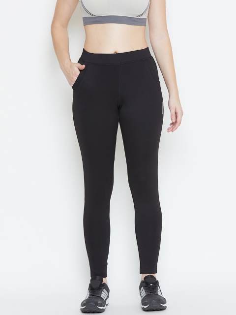 

Sweet Dreams Women Black Solid Workout Tights