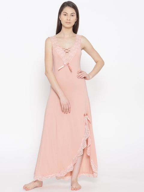 

Sweet Dreams Dusty Pink Solid Maxi Nightdress