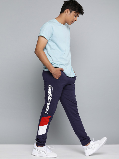 

HRX by Hrithik Roshan Boys Blue Printed Slim Fit Active Joggers