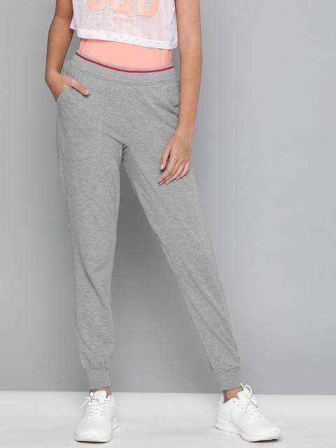

HRX by Hrithik Roshan Girls Grey Slim Fit Active Track Pants
