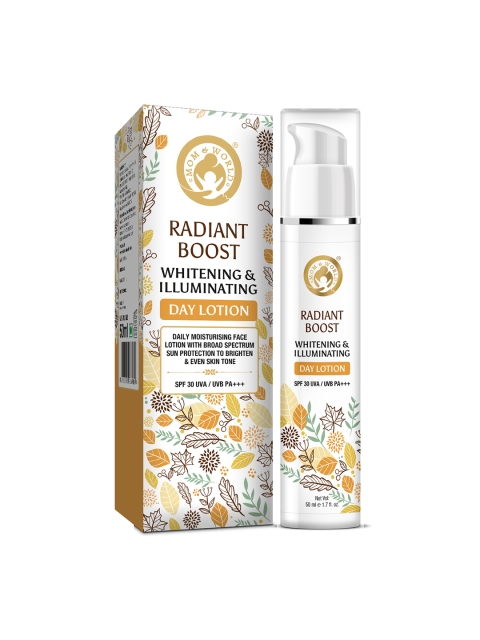 

Mom & World Unisex Radiant Boost Whitening & Illuminating Day Lotion SPF 30 50ml, White