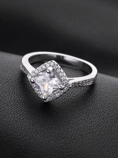 

Priyaasi Silver-Plated AD Studded Handcrafted Finger Ring