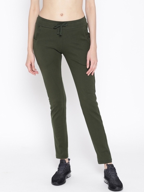 

Cayman Women Olive Green Solid Track Pants