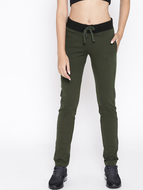 

Cayman Women Olive Green Solid Track Pants