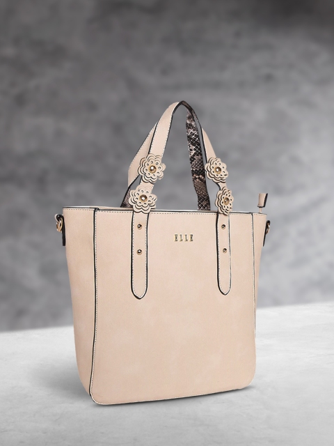 

ELLE Beige Embellished Handheld Bag