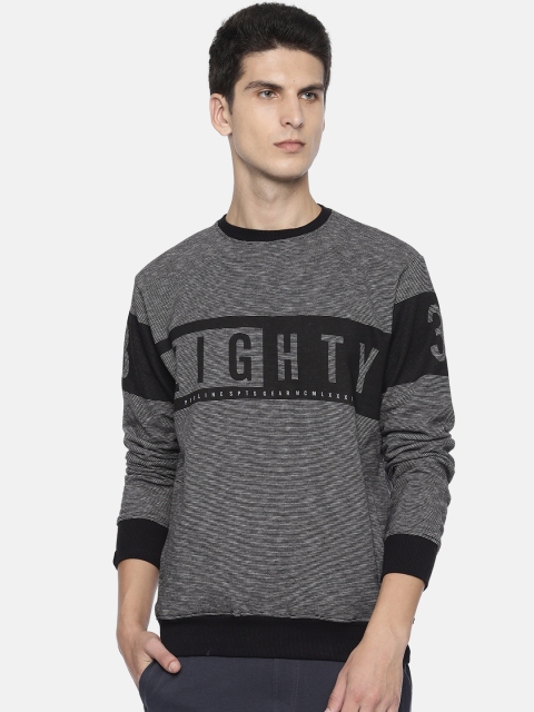 

Proline Active Men Black & White Printed Sweatshirt