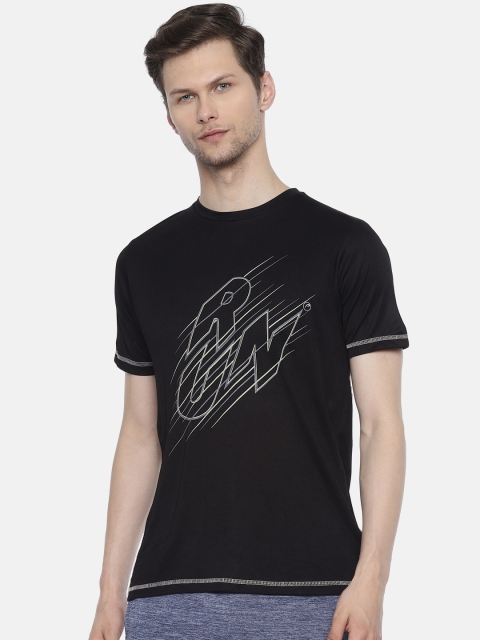 

Proline Active Men Black Printed Round Neck T-shirt