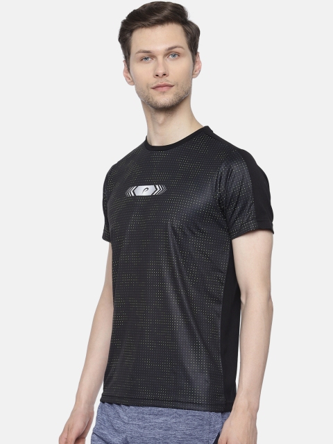 

Proline Active Men Black Printed Round Neck T-shirt