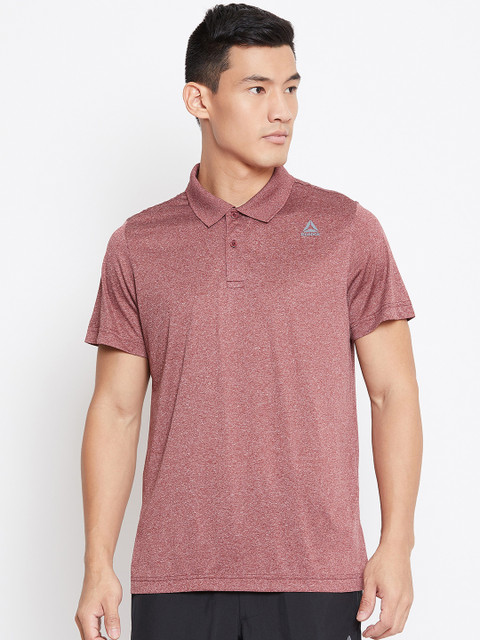 

Reebok Men Maroon Solid Windsurfer Polo Training T-shirt
