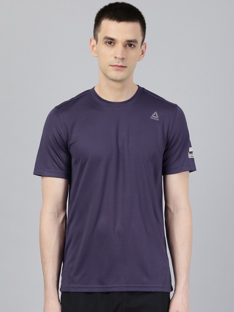 

Reebok Men Purple Solid Training Foundation Mesh Tee
