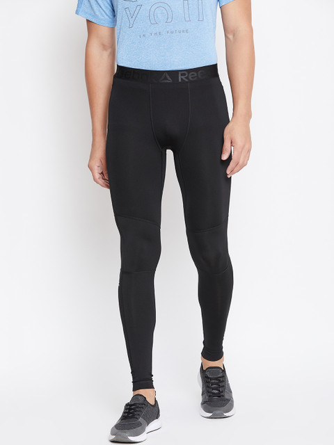 

Reebok Men Black Training Workout Ready Compression Solid Tights