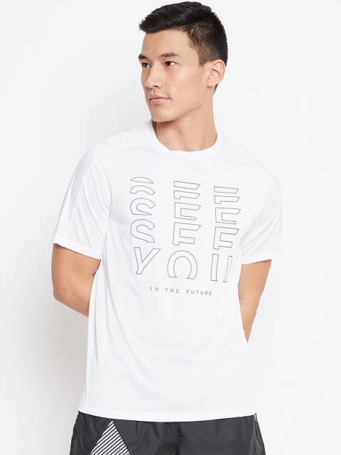 

Reebok Men White Printed One Series Reflective Move Running T-Shirt
