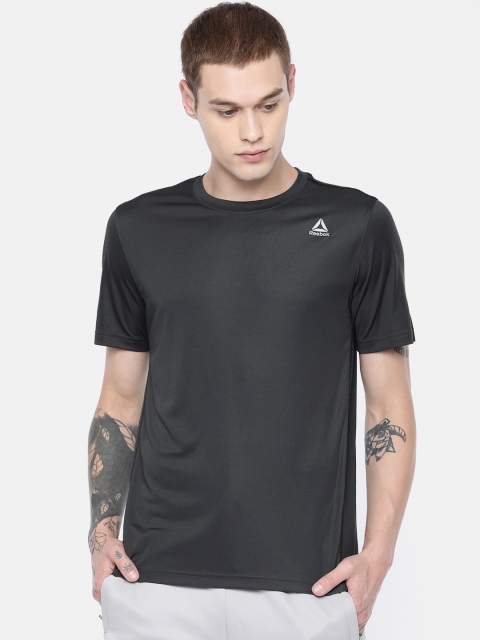 

Reebok Men Charcoal Grey Solid FND PERF Training T-shirt