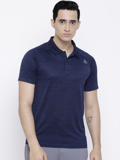 

Reebok Men Navy Blue CT Polo Collar T-shirt