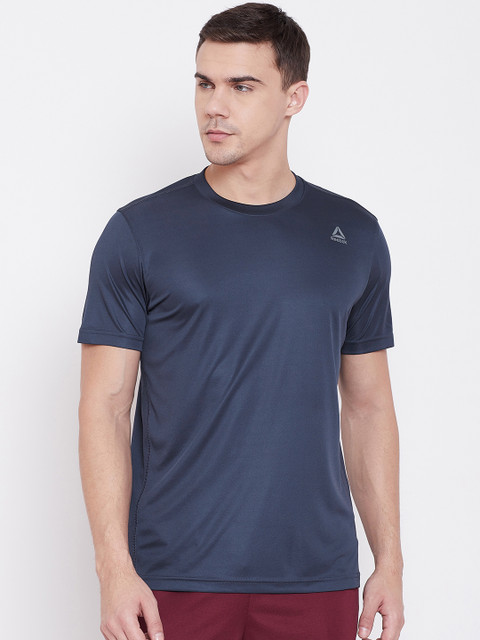 

Reebok Men Navy Blue Solid Foundation Performance Training T-shirt