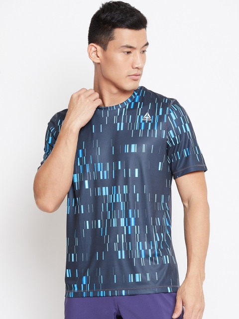 

Reebok Men Blue Graphic Print Running T-Shirt