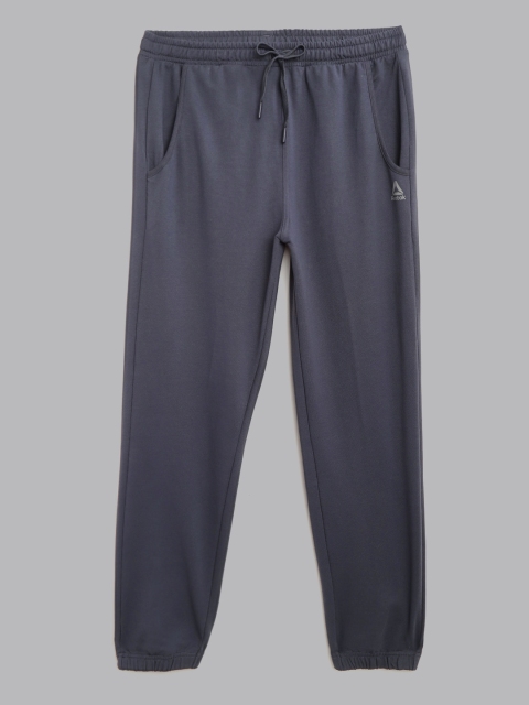 

Reebok Men Navy Blue Solid Training Active Basic Slim-Fit Joggers