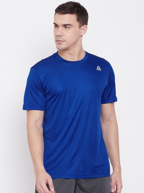 

Reebok Men Blue Solid Foundation Performance Training T-shirt