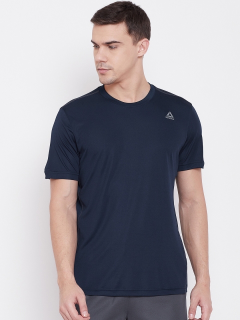 

Reebok Men Navy Blue Solid Foundation Performance Training T-shirt