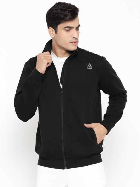 

Reebok Men Black Solid Fon Bas Sweatshirt