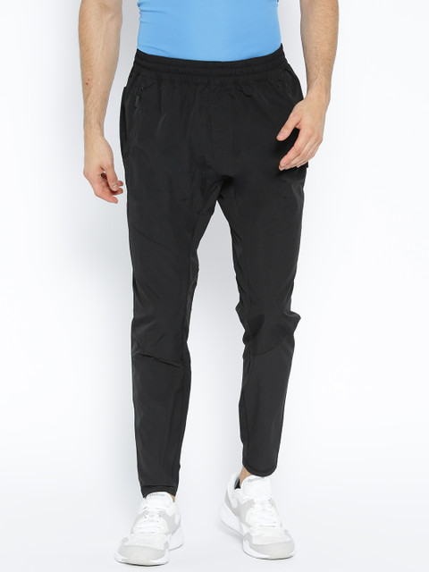 

Reebok Men Black Training Supply Woven Slim Fit Solid Jogger Trackpants