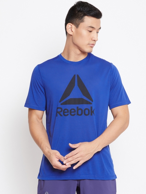 

Reebok Men Blue Printed Workout Supremium Graphic Training T-Shirt