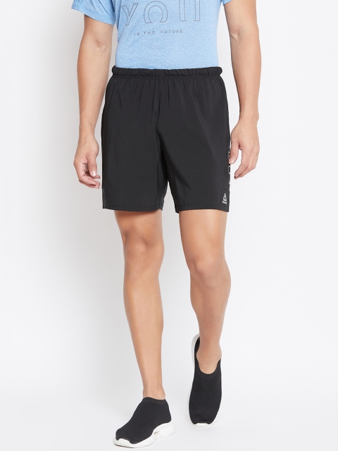 

Reebok Men Black Solid Essentials 7 Inches Running Shorts