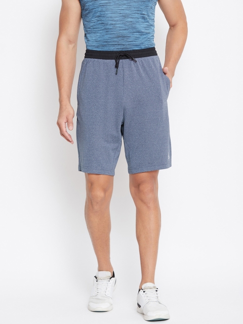 

Reebok Men Blue Workout Ready Knit Performance Self-Design Training Shorts
