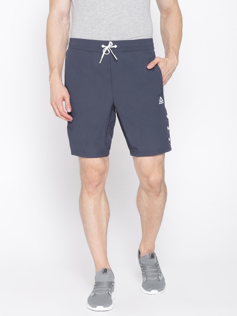 

Reebok Men Navy Blue Solid MYT Woven Training Shorts