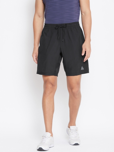 

Reebok Men Black Solid Workout Ready Woven Training Shorts