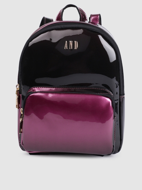 

AND Women Pink & Black Colourblocked Backpack