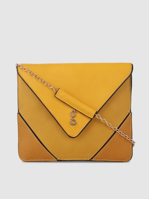 

Global Desi Yellow Textured Sling Bag