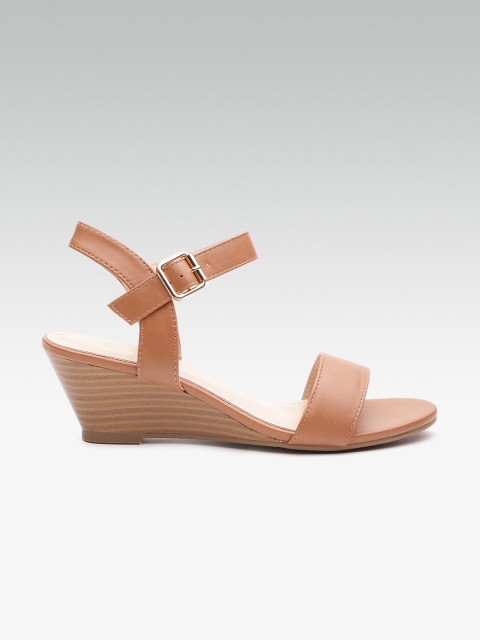 

Carlton London Women Tan Brown Solid Wedges
