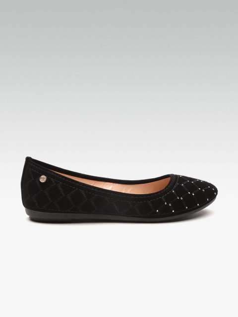 

Carlton London Women Black Embroidered Ballerinas