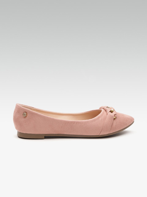 

Carlton London Women Dusty Pink Solid Ballerinas