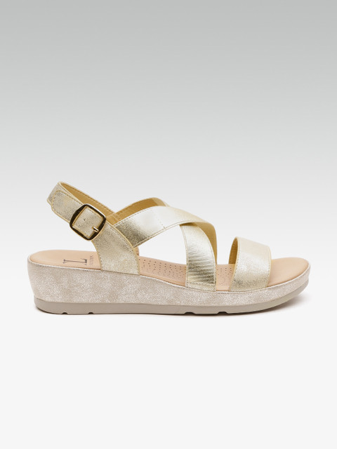 

Carlton London Women Gold-Toned Solid Comfort Heels
