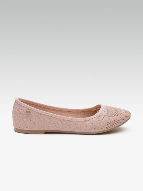 

Carlton London Women Dusty Pink Woven Design Ballerinas