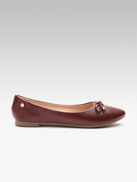 

Carlton London Women Burgundy Solid Ballerinas