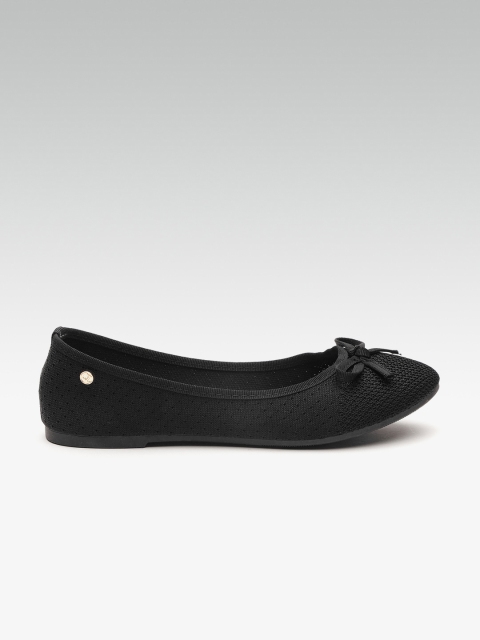 

Carlton London Women Black Woven Design Ballerinas