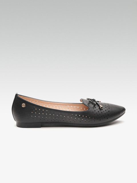 

Carlton London Women Black Laser Cut Ballerinas