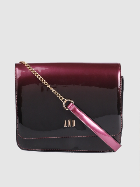 

AND Pink & Black Colourblocked Sling Bag