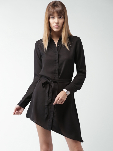 

Boohoo Black Sheer Shirt Dress