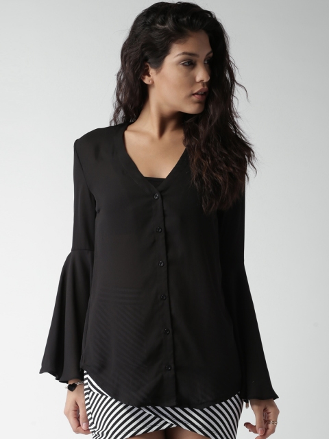 

Boohoo Black Sheer Shirt