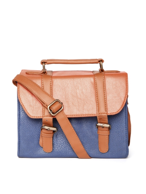 

BandBox Navy & Orange Satchel, Navy blue