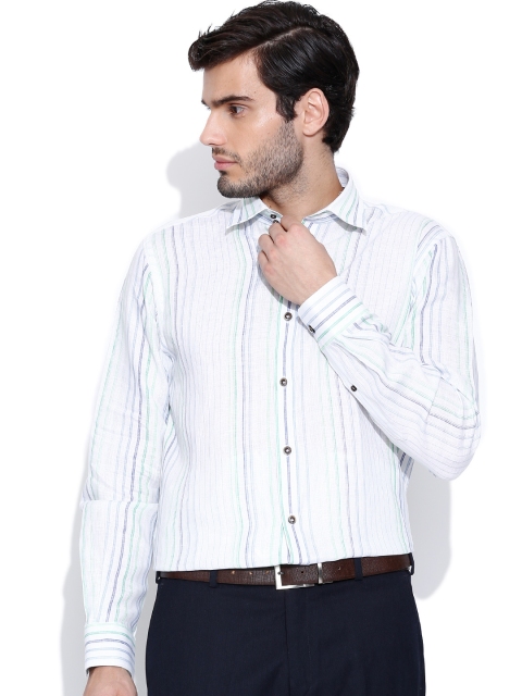 

Raymond White Striped Linen Contemporary Fit Smart Casual Shirt