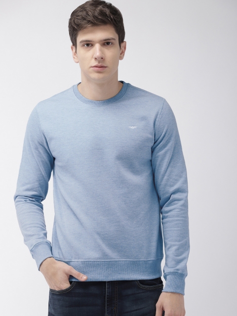 

Park Avenue Men Blue Solid Sweatshirt