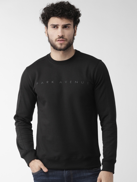 

Park Avenue Men Black Solid Sweatshirt