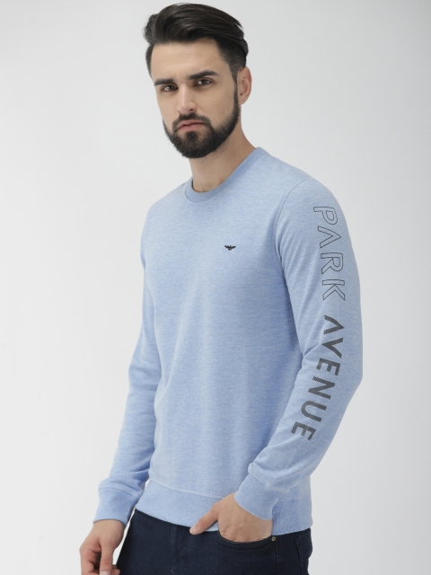 

Park Avenue Men Blue Solid Slim Fit Pullover Sweatshirt