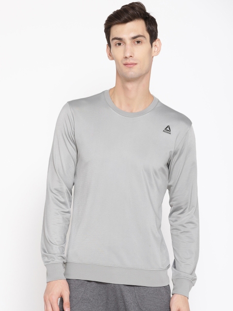 

Reebok Men Grey Solid Foundation Training Sweatshirt