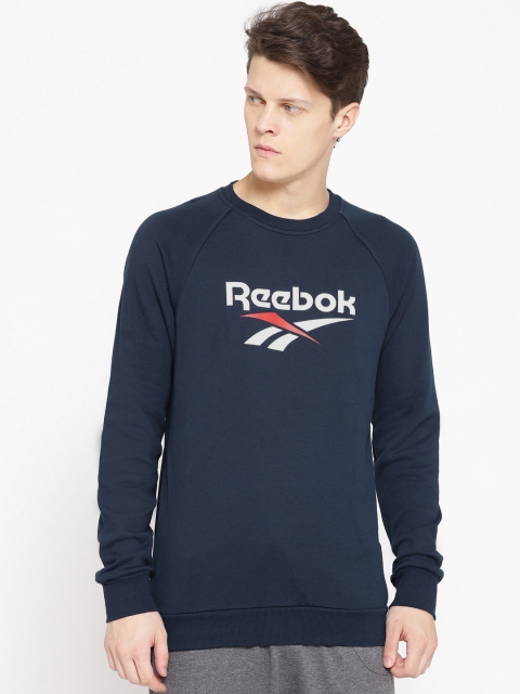 

Reebok Classic Unisex Navy Cl V Crew Solid Sweatshirt, Navy blue